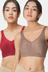 Lady Lyka Dry-Fit Sports Bra (Pack of 2) - Multicolor — thumbnail 1